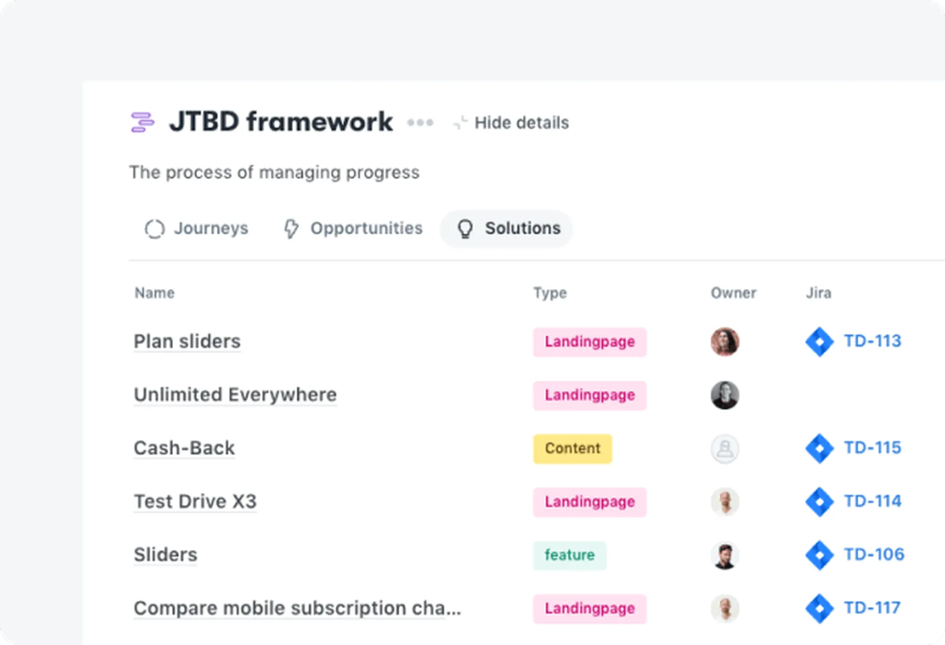 track-solutions-across-jobs-to-be-done
