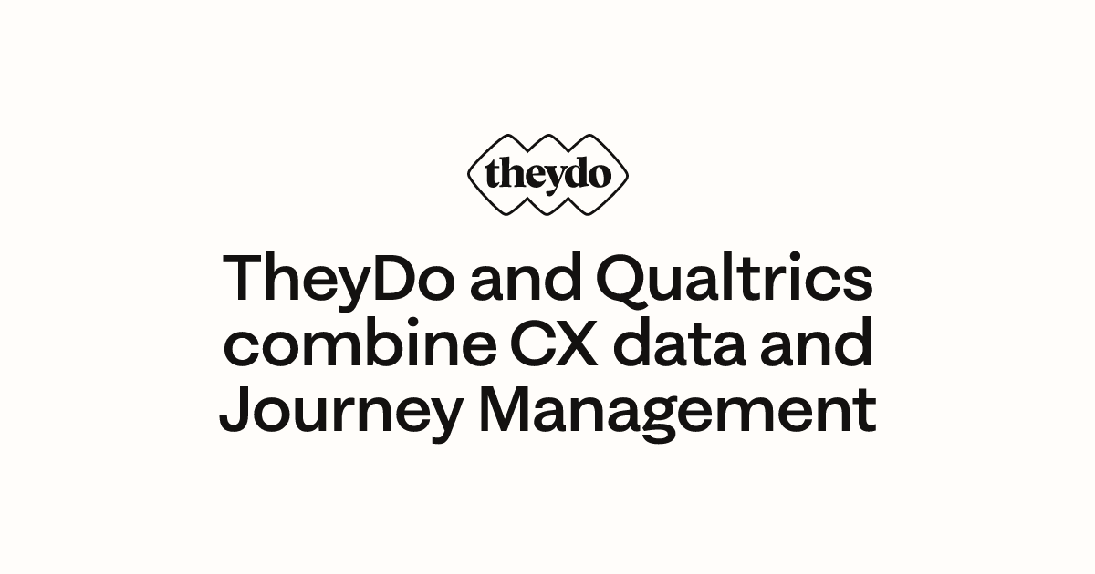 TheyDo and Qualtrics combine CX data and Journey Management