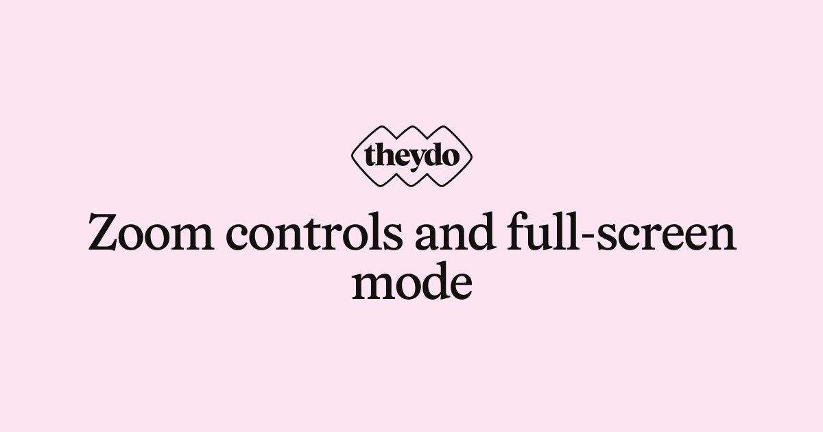 Zoom Controls And Full Screen Mode